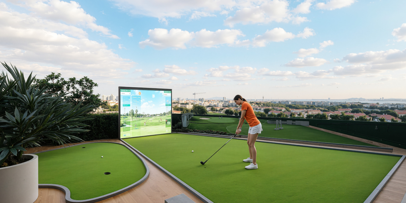 Golf Terrace Residences by ASAK Development at Dubai Production City Outdoor Image