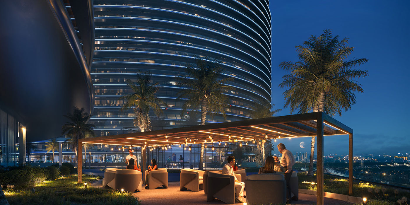 Binghatti Skyflame at Majan, Dubai Outdoor Image