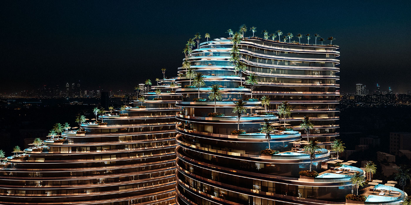 Binghatti Skyflame at Majan, Dubai Outdoor Image